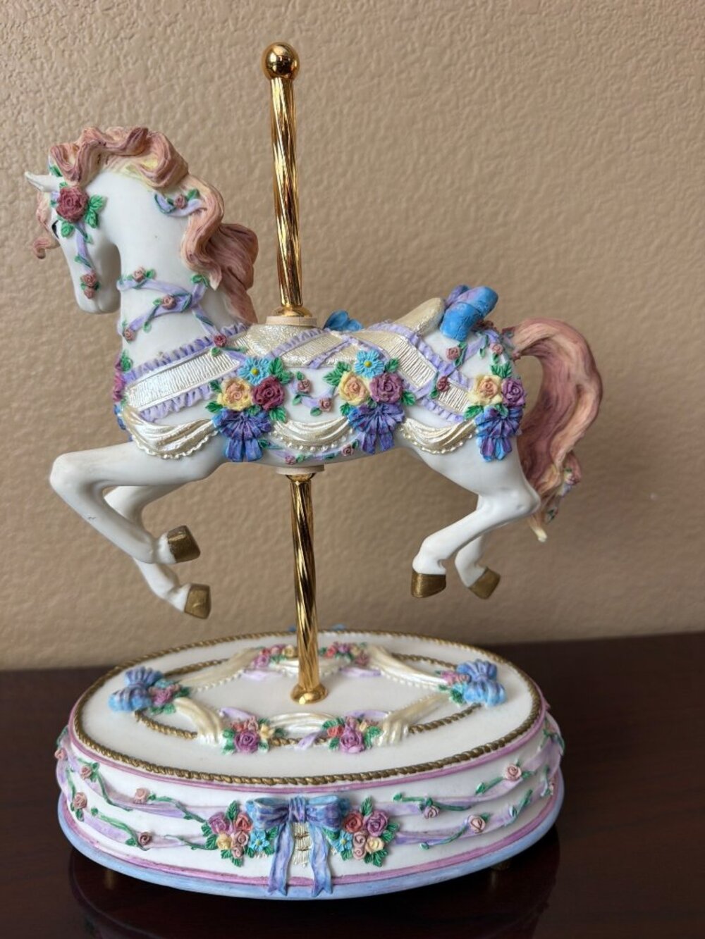 1995 San Francisco Music Box Morning Dance Carousel Horse LE 1044/3000 - Picture 4 of 16